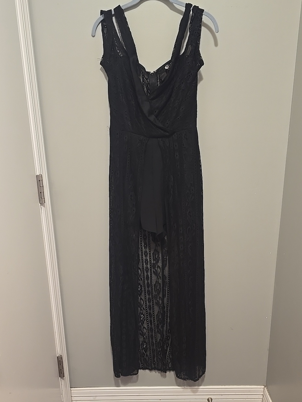 Black Lace Maxi Dress With Shorts